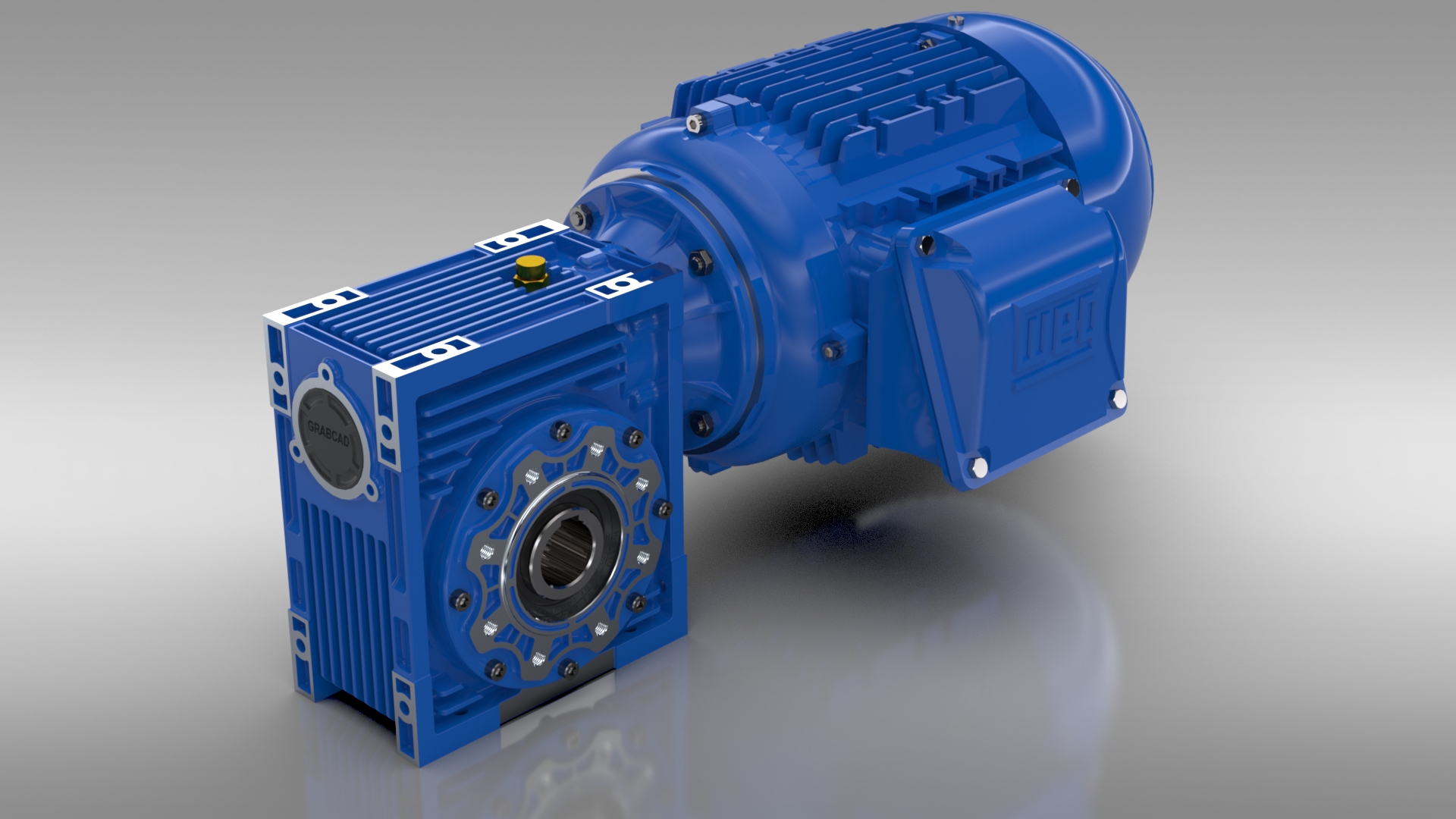蜗轮蜗杆减速电机3D图纸 Solidworks设计